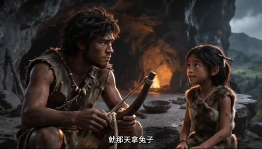 穿越成山顶洞人，我带领部落崛起（21集）温柔追捕短剧