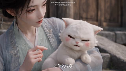 天降好运，我的萌猫竟是上古神兽（74集）太好看了短剧
